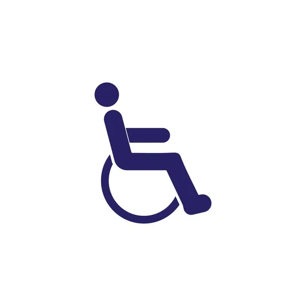Menschen Mit Behinderung Illustration Logo Vektor — Stockvektor