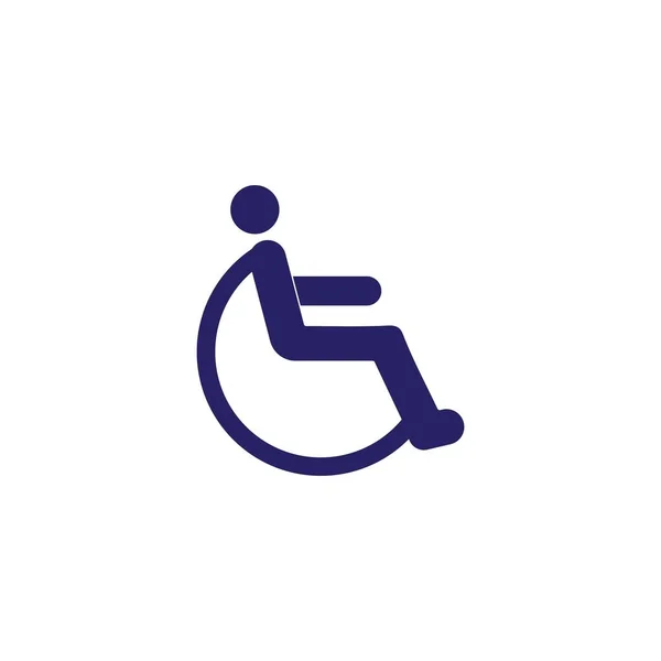 Personas Con Discapacidad Ilustración Logo Vector — Vector de stock
