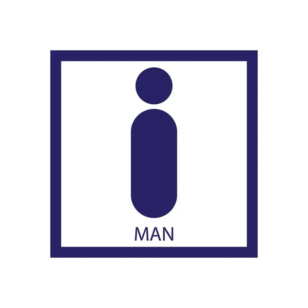 Men Women Illustration Toilet Icon Logo Vector — Stock Vector