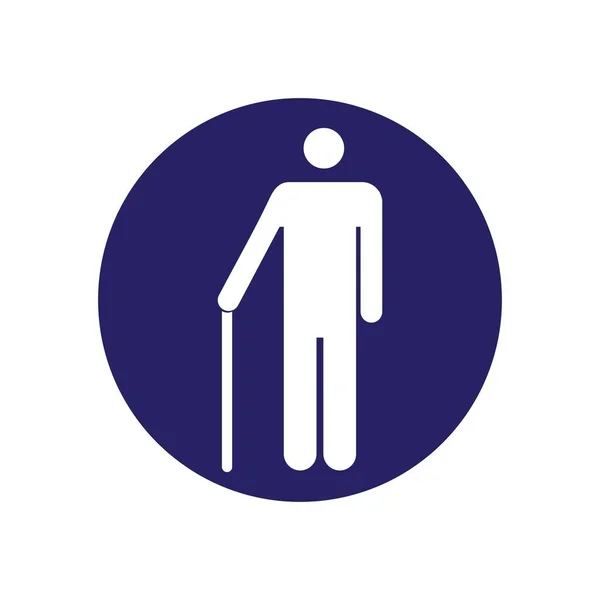 Menschen Mit Behinderung Illustration Logo Vektor Design — Stockvektor