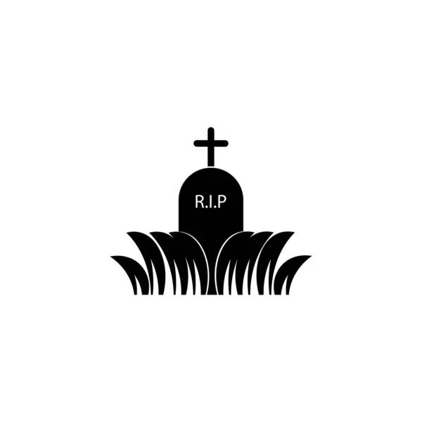 Grób Rip Ilustracja Ikona Logo Wektor — Wektor stockowy
