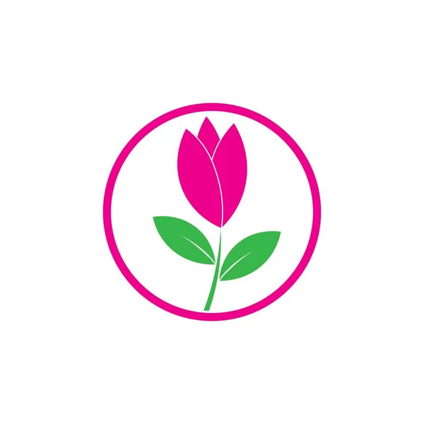 Lale Çiçeği Illüstrasyon Simgesi Logo Vektörü — Stok Vektör