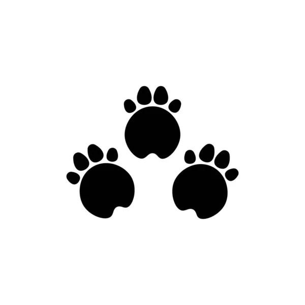 動物の足跡イラストアイコンロゴベクトル — ストックベクタ