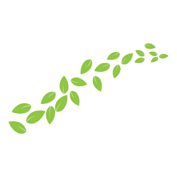 Zelený List Ilustrační Logo Vektor — Stockový vektor
