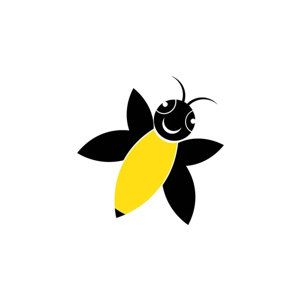 Bee Illustration Icon Logo Vector — Stock Vector