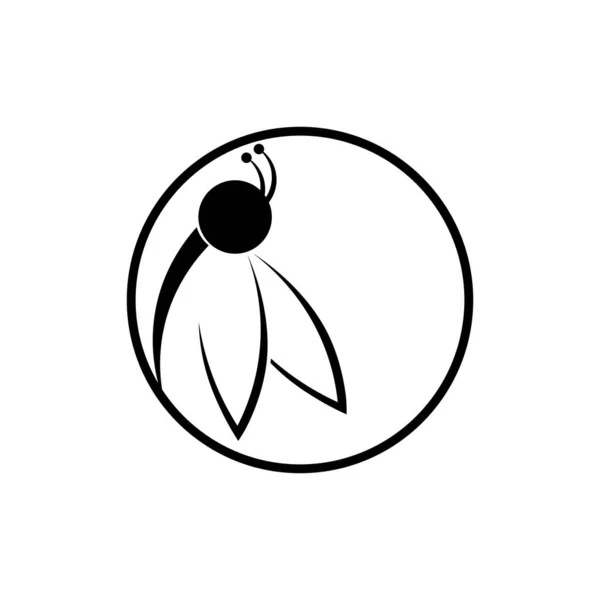 Illustration Abeille Icône Logo Vecteur — Image vectorielle