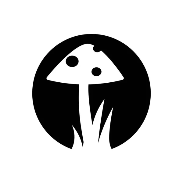 Disegno Vettoriale Logo Illustrazione Fungo — Vettoriale Stock