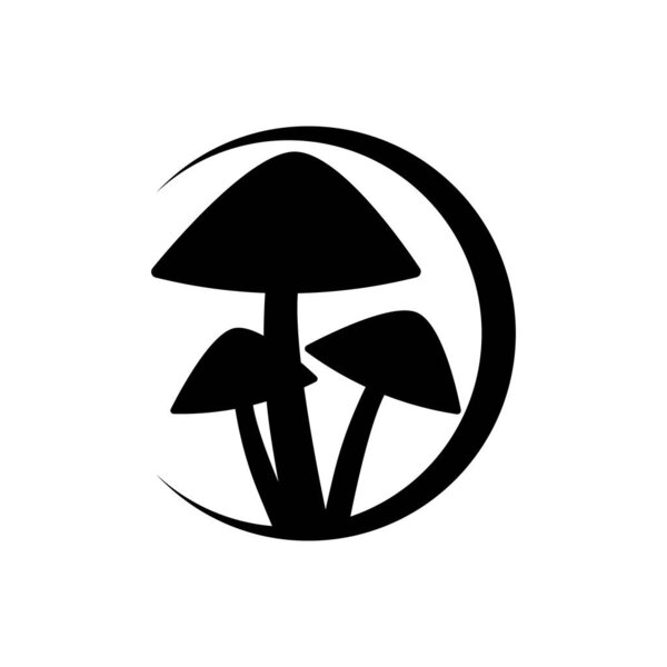 mushroom illustration logo vector design 