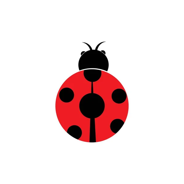 Uğurböceği Illüstrasyon Simgesi Logo Vektör Tasarımı — Stok Vektör