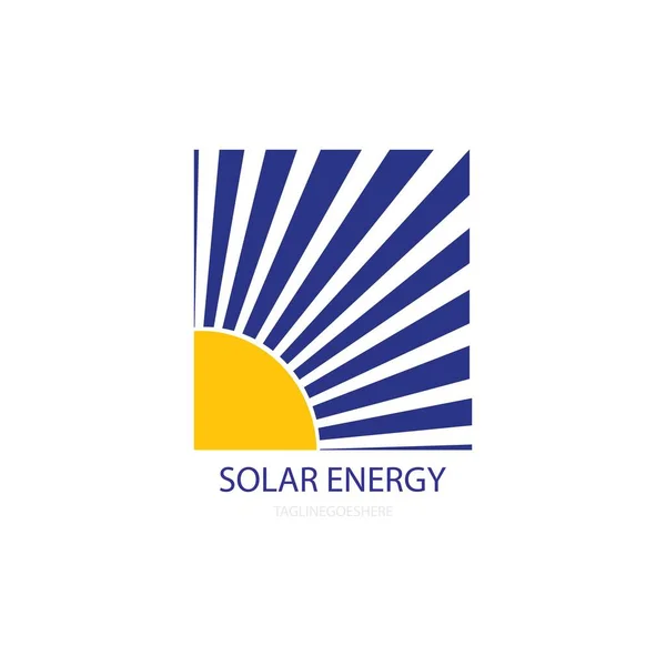 Solar Energy Illustration Icon Logo Vector Design — Stock Vector
