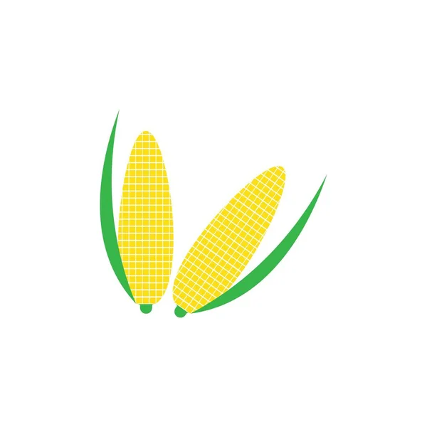 新鮮なトウモロコシのイラストのロゴベクトルデザイン — ストックベクタ
