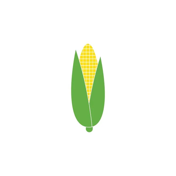 新鮮なトウモロコシのイラストのロゴベクトルデザイン — ストックベクタ