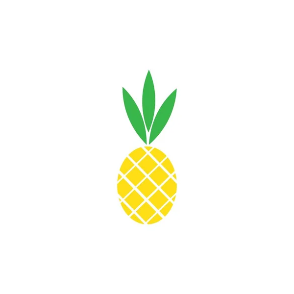 Ananas Illustratie Logo Vector Ontwerp — Stockvector
