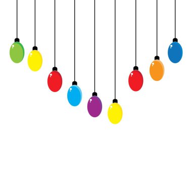 Ampul dekorasyonu logo vektörü