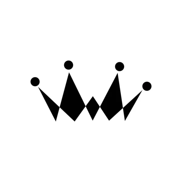 Чорна Корона Ілюстрація Логотип Векторний Дизайн — стоковий вектор