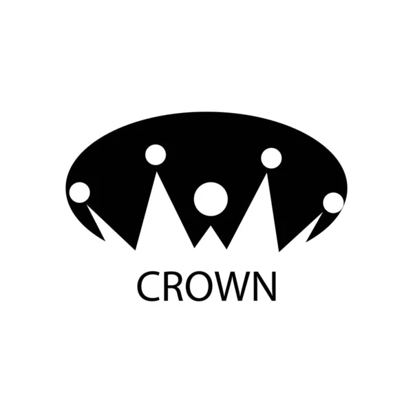 Чорна Корона Ілюстрація Логотип Векторний Дизайн — стоковий вектор