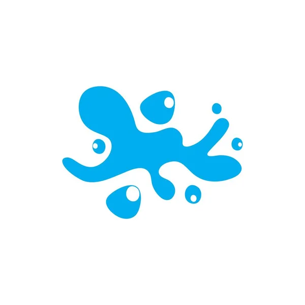 Blaue Wasserspritzer Illustration Logo Vektor — Stockvektor