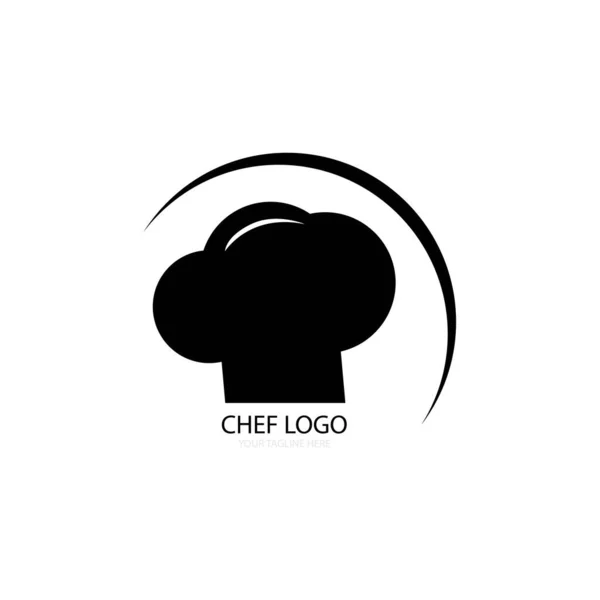 Chef Hoed Illustratie Logo Vector Ontwerp — Stockvector