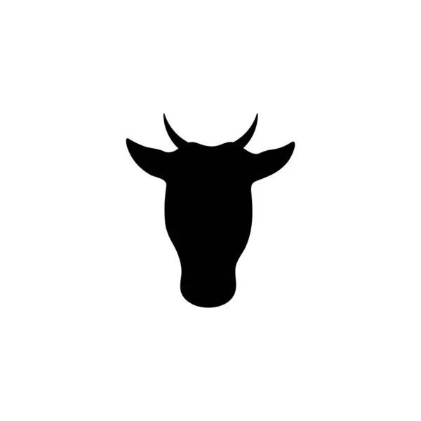 奶牛或水牛的头颅标识向量 — 图库矢量图片