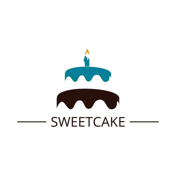Cake Illustration Icon Vector Design — Stock Vector