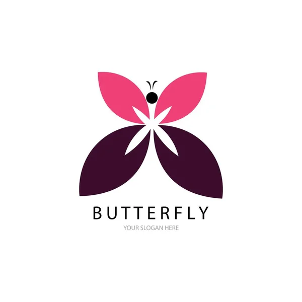 Butterfly Ikon Vektor Mall Design — Stock vektor