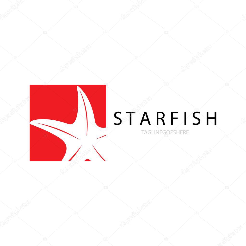 Starfish illustration icon logo vector design