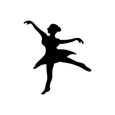 Siluet dans simgesi logo vektörü