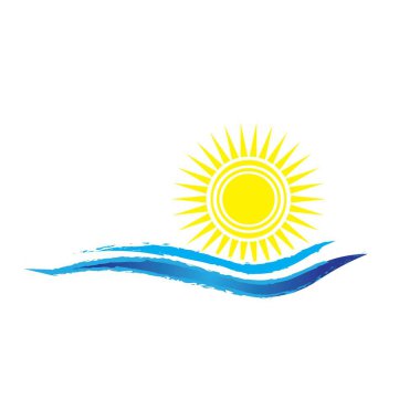 güneş illüstrasyon simgesi logo vektör tasarımı