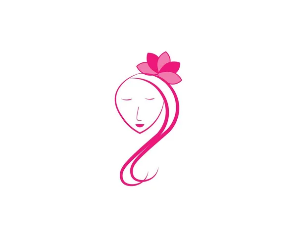 Beleza Mulheres Estilo Logotipo Vetor —  Vetores de Stock