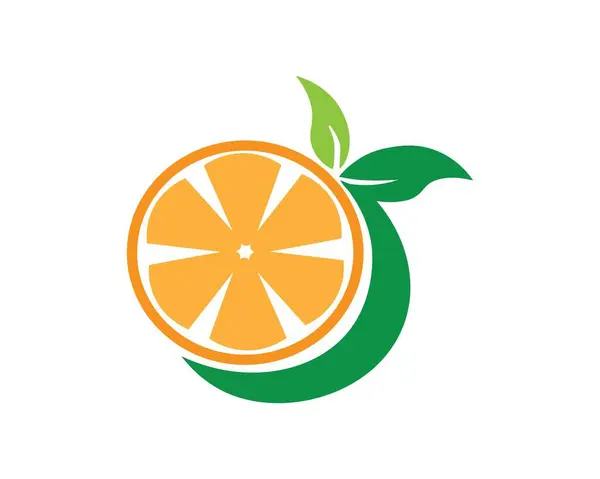 Oranje Fruit Pictogram Template Vector Ontwerp — Stockvector