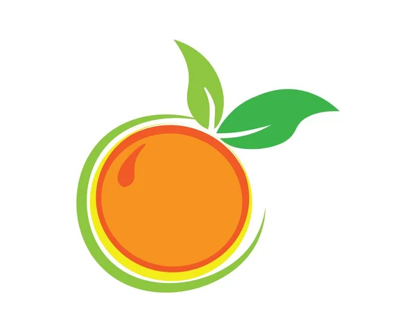 Orange Frukt Ikon Mall Vektor Design — Stock vektor