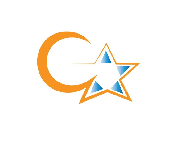 Estrella Icono Logo Gratis Vector — Vector de stock