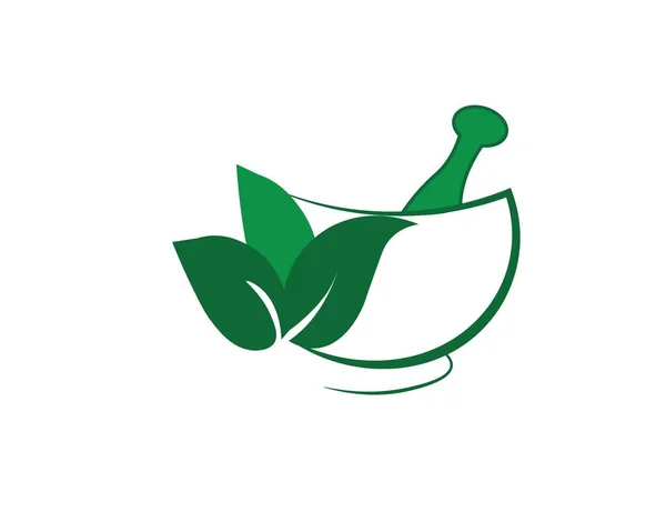 Apotheke Natürliches Symbol Logo Freier Vektor — Stockvektor