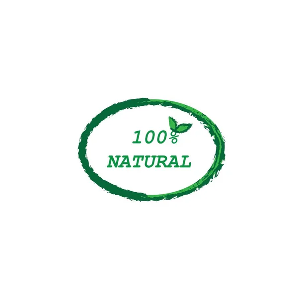 100 Natural Illustration Icon Logo Vector Design — Stock Vector