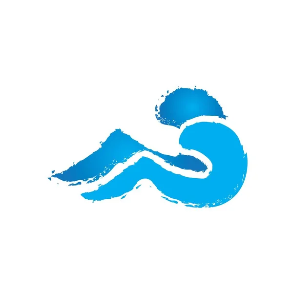 Дизайн Логотипа Иконки Волны — стоковый вектор