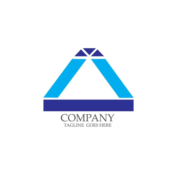 Desenho Vetor Logotipo Ícone Ilustração Triangular — Vetor de Stock