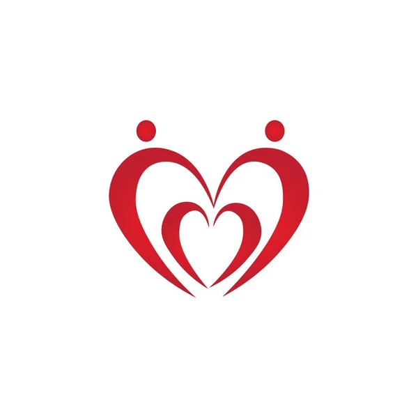 Corazón Amor Ilustración Icono Logo Diseño Vectores — Vector de stock