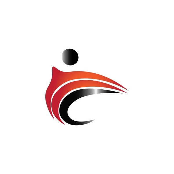Icono Ilustración Atlética Logo Vector Diseño — Vector de stock