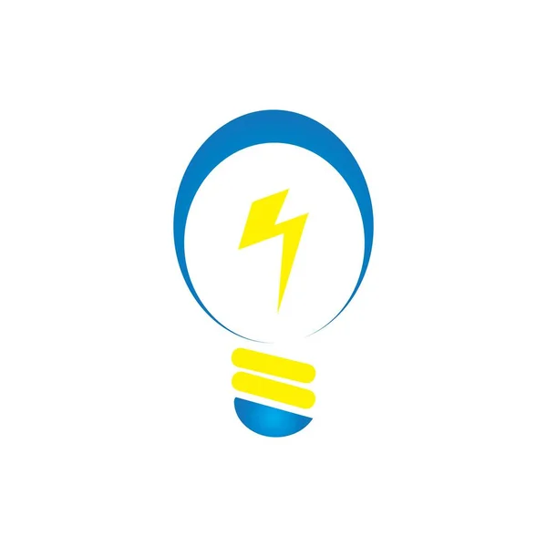 Glühbirne Illustration Symbol Logo Vektor Design — Stockvektor