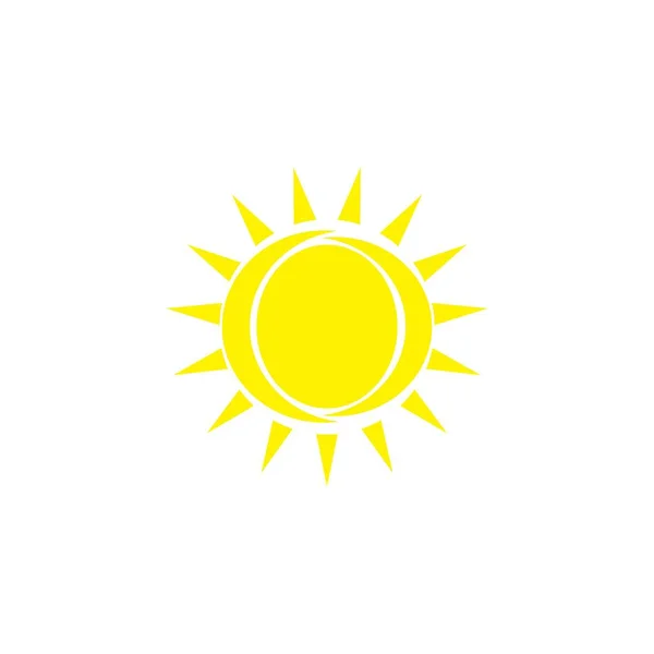 Векторный Дизайн Логотипа Изображением Солнца — стоковый вектор