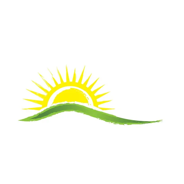 Сонце Ілюстрація Значок Логотип Векторний Дизайн — стоковий вектор