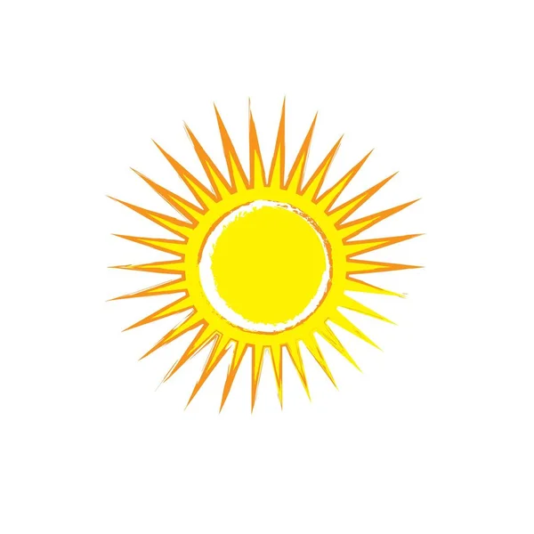Sun Illustration Icon Logo Vector Design — Stock Vector