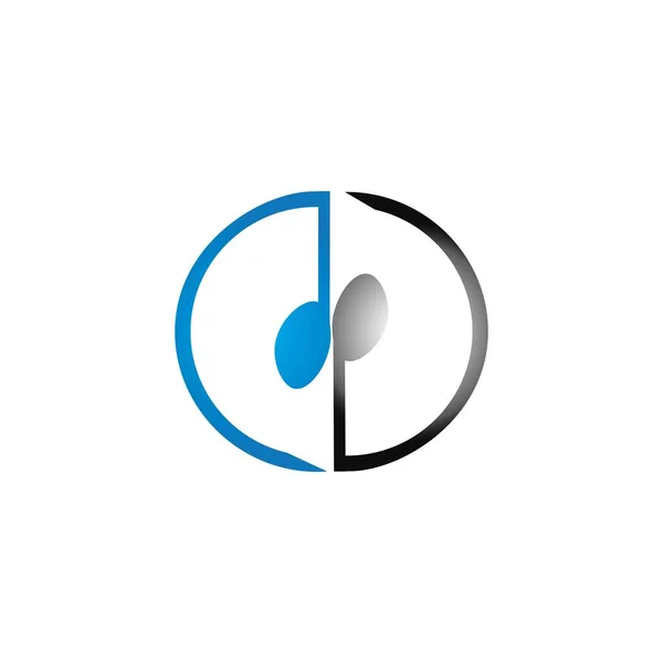 Музична Нота Ілюстрація Іконка Логотип Векторний Дизайн — стоковий вектор