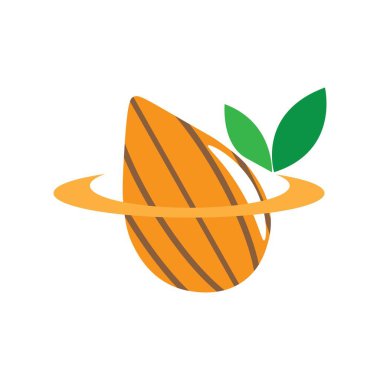 Badem illüstrasyon logo vektör tasarımı