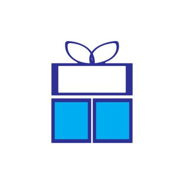 hediye illüstrasyon logo vektör tasarımı