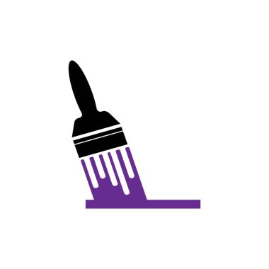 boya fırçası illüstrasyon logo vektör tasarımı