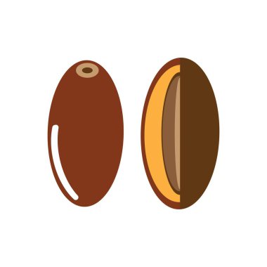 Meyve illüstrasyon logo vektör tasarımını tarihler