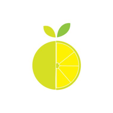 limon meyvesi illüstrasyon logo vektör tasarımı