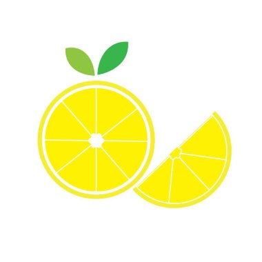 limon meyvesi illüstrasyon logo vektör tasarımı