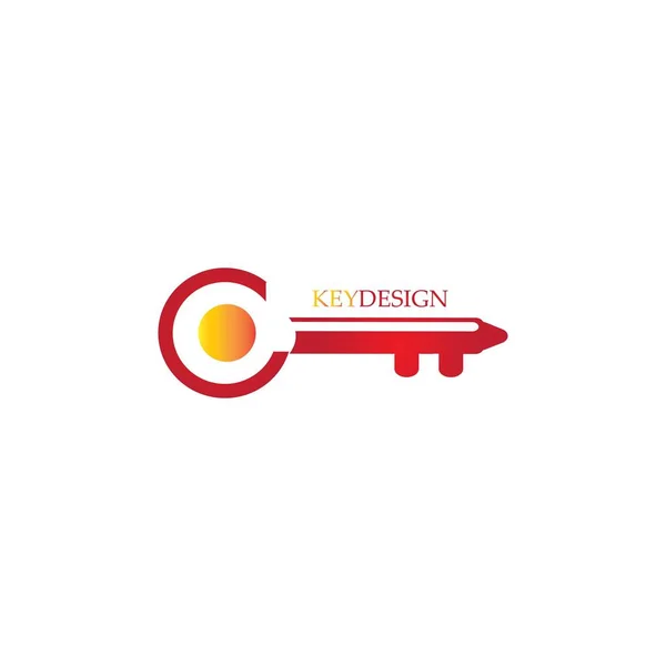 Anahtar Illüstrasyon Simgesi Logo Vektör Tasarımı — Stok Vektör
